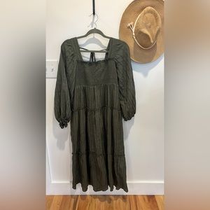 Umgee green Peasant cottage core style dress NWT!!!